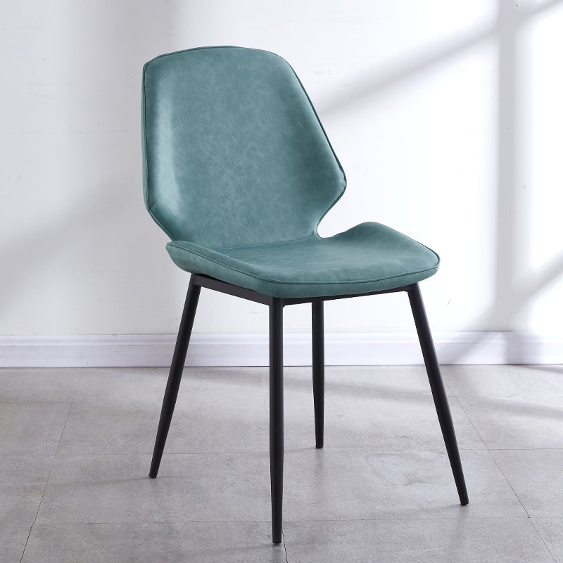 Chaise de salle à manger en métal de style contemporain, chaises latérales sans accoudoirs à oreilles pour cuisine