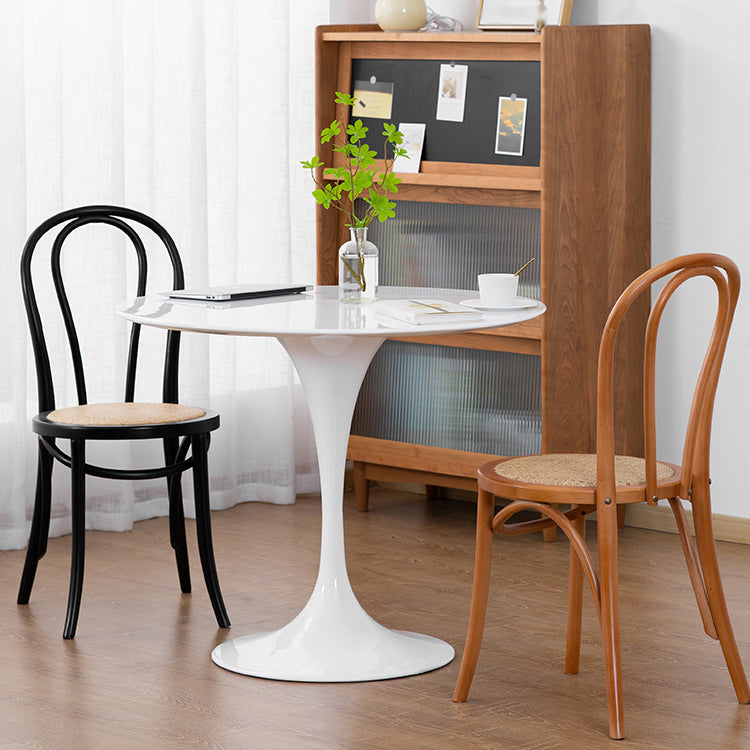 Sillas modernas de madera maciza de haya, juego de sillas laterales con respaldo Windsor para comedor y cocina