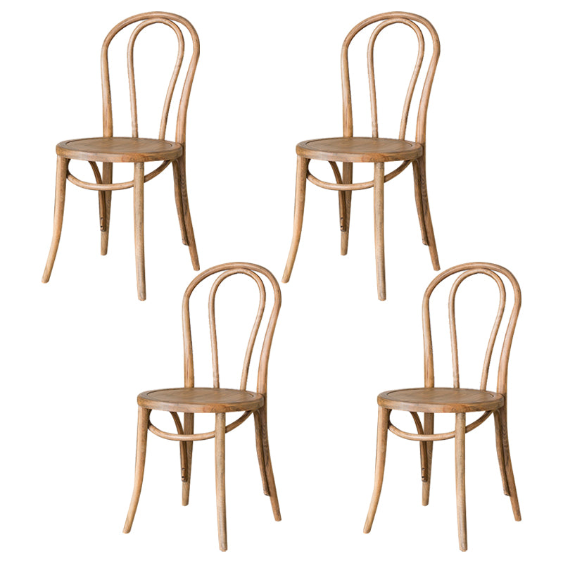 Sillas modernas de madera maciza de haya, juego de sillas laterales con respaldo Windsor para comedor y cocina