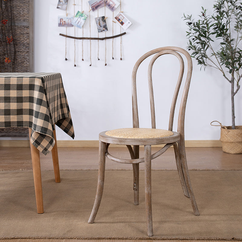 Sillas modernas de madera maciza de haya, juego de sillas laterales con respaldo Windsor para comedor y cocina