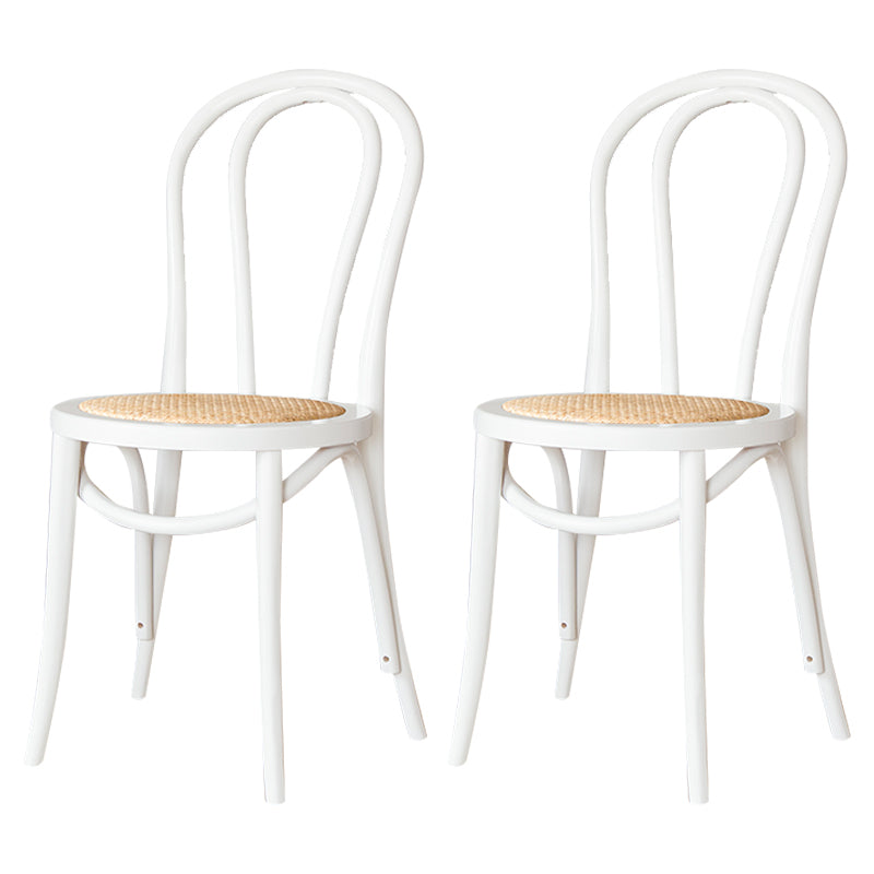 Sillas modernas de madera maciza de haya, juego de sillas laterales con respaldo Windsor para comedor y cocina