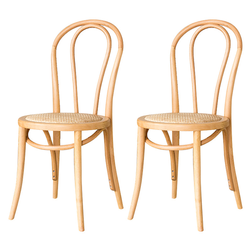 Sillas modernas de madera maciza de haya, juego de sillas laterales con respaldo Windsor para comedor y cocina