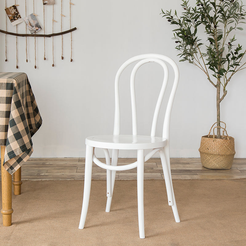Sillas modernas de madera maciza de haya, juego de sillas laterales con respaldo Windsor para comedor y cocina