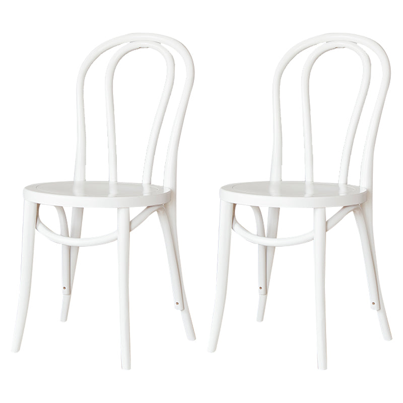 Sillas modernas de madera maciza de haya, juego de sillas laterales con respaldo Windsor para comedor y cocina