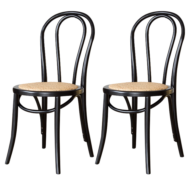 Sillas modernas de madera maciza de haya, juego de sillas laterales con respaldo Windsor para comedor y cocina
