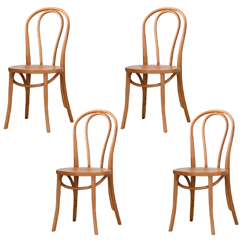 Sillas modernas de madera maciza de haya, juego de sillas laterales con respaldo Windsor para comedor y cocina