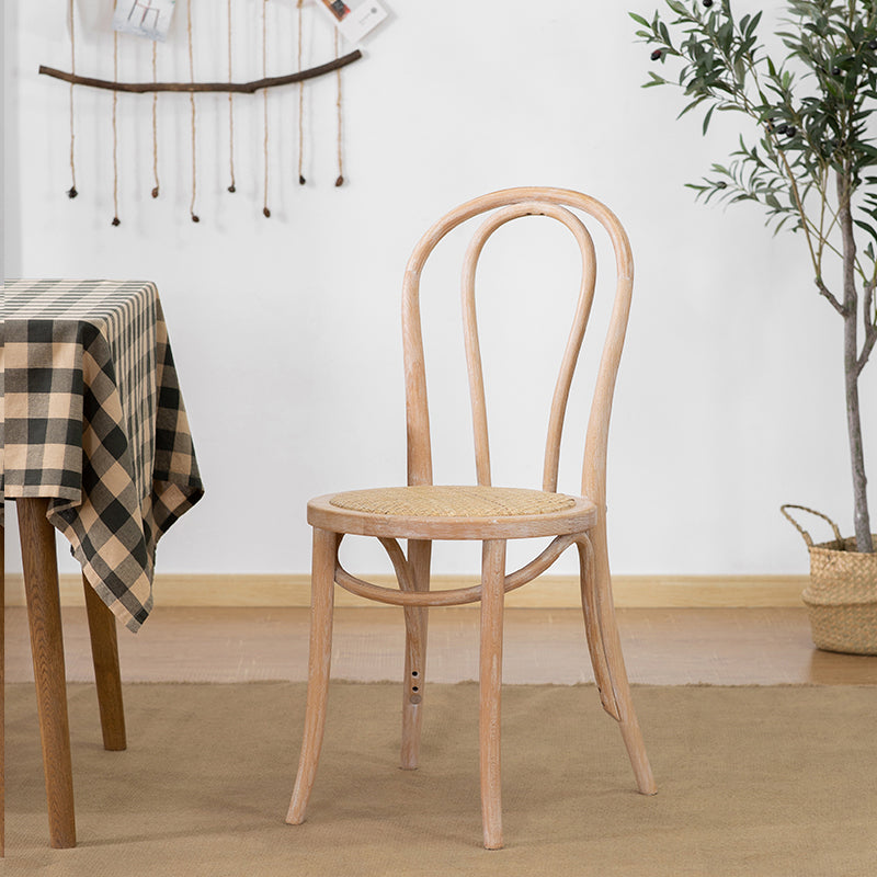 Sillas modernas de madera maciza de haya, juego de sillas laterales con respaldo Windsor para comedor y cocina