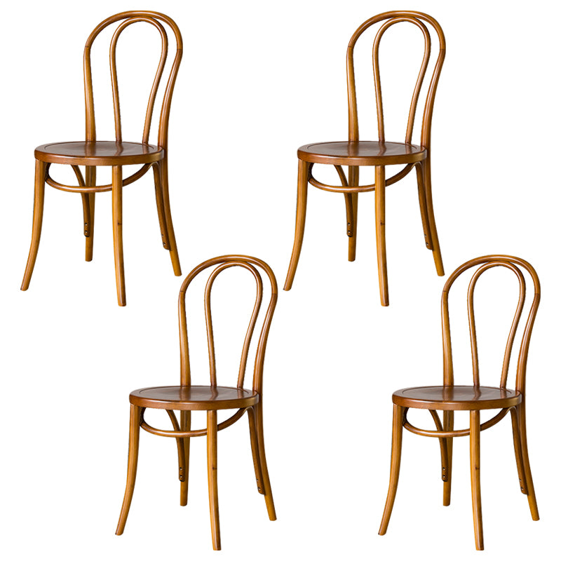 Sillas modernas de madera maciza de haya, juego de sillas laterales con respaldo Windsor para comedor y cocina