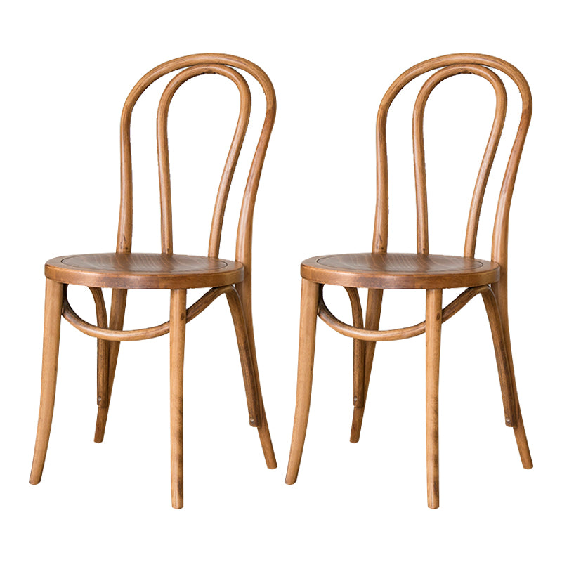 Sillas modernas de madera maciza de haya, juego de sillas laterales con respaldo Windsor para comedor y cocina