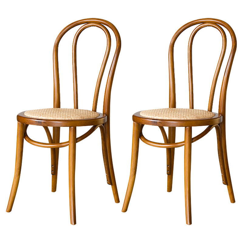 Sillas modernas de madera maciza de haya, juego de sillas laterales con respaldo Windsor para comedor y cocina