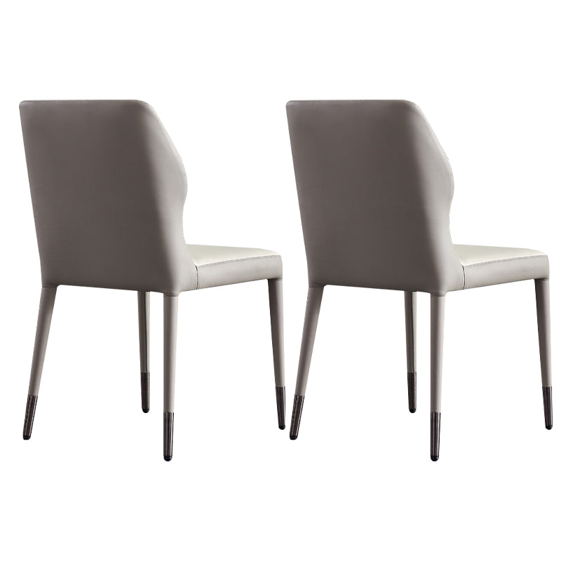 Sillas de comedor de metal de estilo moderno, sillas laterales sin brazos con respaldo lateral para cocina