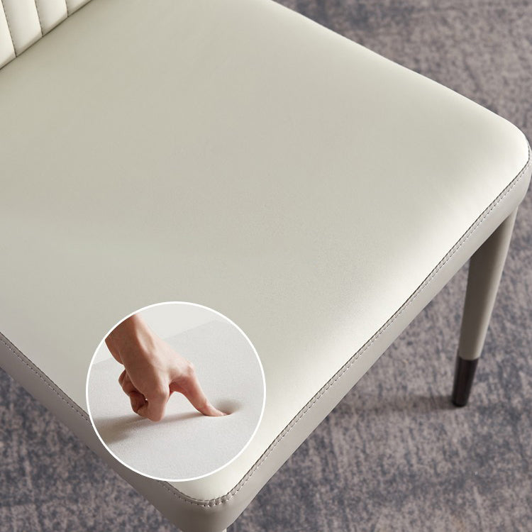 Sillas de comedor de metal de estilo moderno, sillas laterales sin brazos con respaldo lateral para cocina