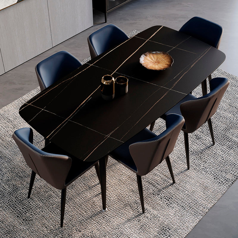 Chaise de salle à manger en métal de style contemporain, chaise latérale sans accoudoirs à oreilles pour cuisine