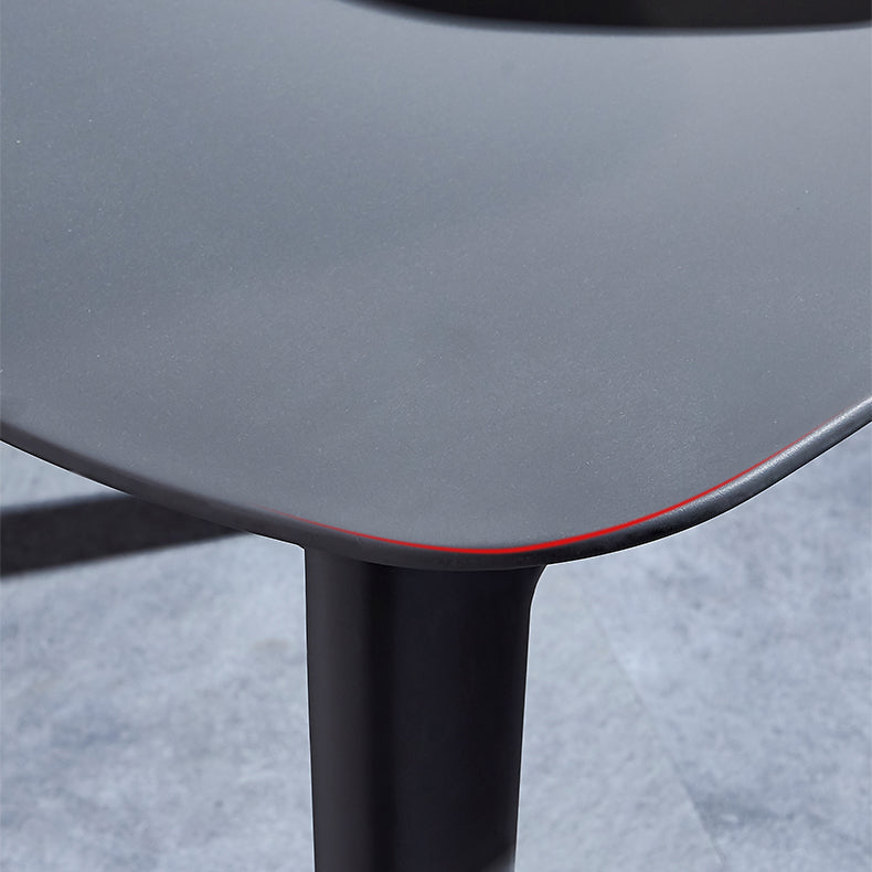 Minimalist Style Open Back Dining Side Chairs Plastic Dining Armless Chairs for Home