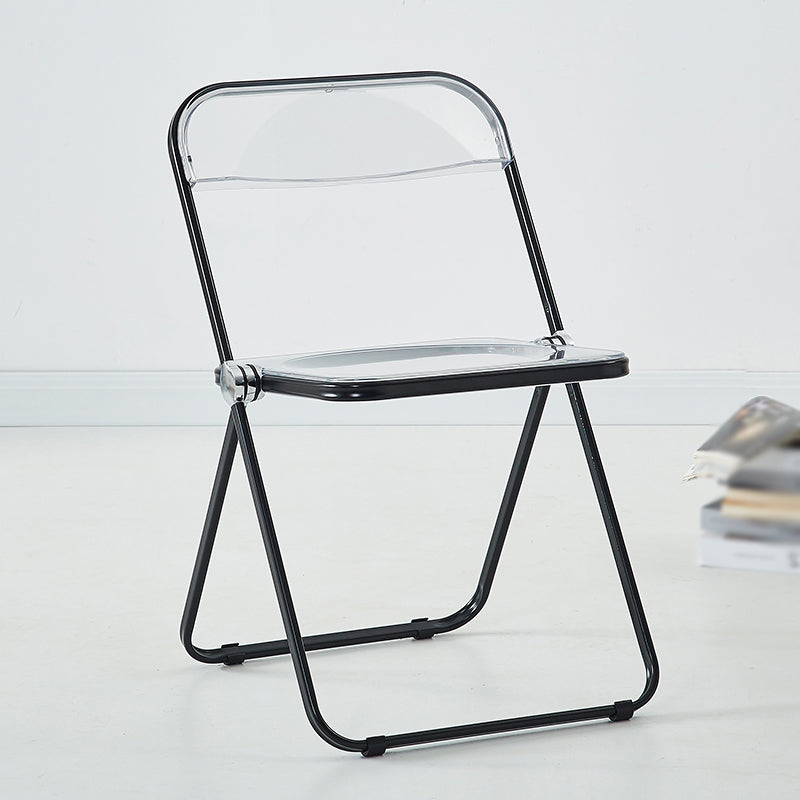 Moderne metalen indoor-outdoor stoel armloze open rug enkele eetkamerstoel