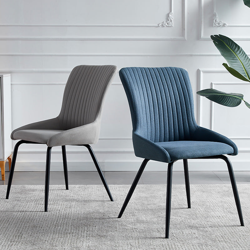 Silla de comedor de metal de estilo moderno, silla lateral con brazo de comedor para cocina