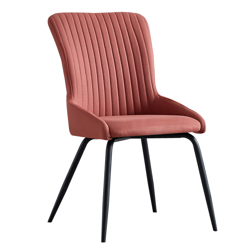 Silla de comedor de metal de estilo moderno, silla lateral con brazo de comedor para cocina