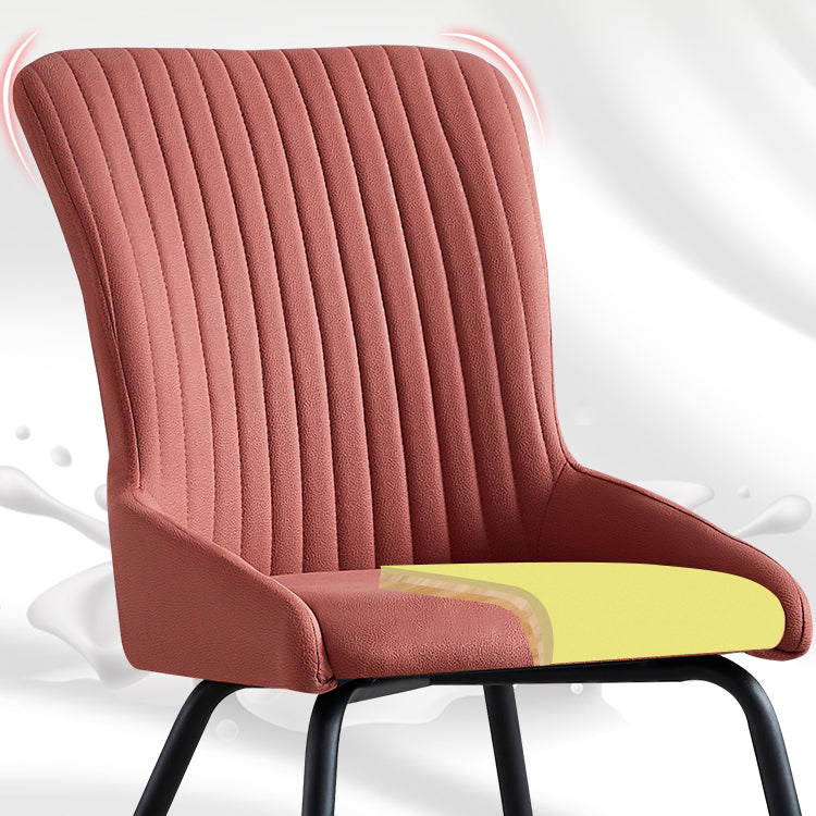 Silla de comedor de metal de estilo moderno, silla lateral con brazo de comedor para cocina