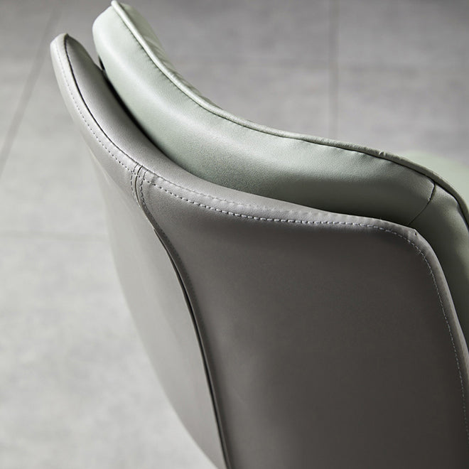 Silla de comedor de metal de estilo contemporáneo, silla lateral sin brazos para cocina