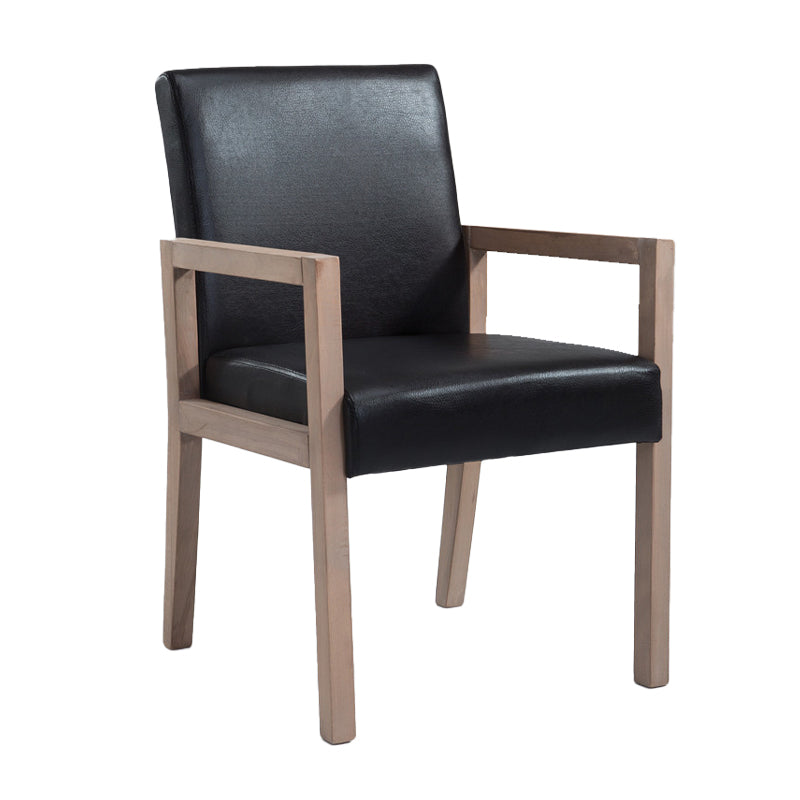Sillón estilo campestre tapizado con respaldo sólido sillón individual de comedor