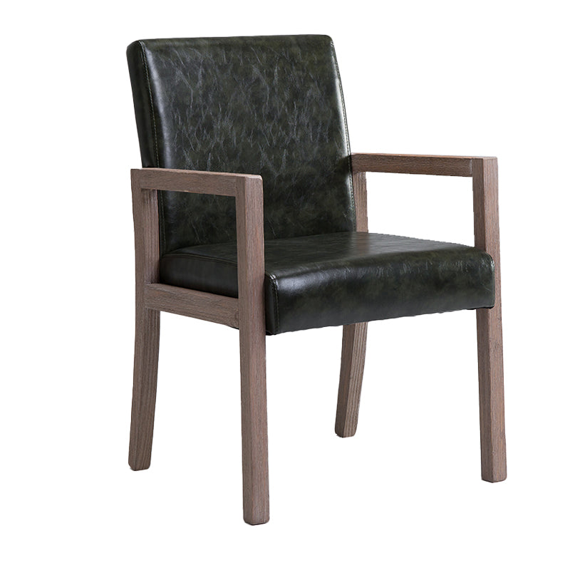 Fauteuil de style campagnard à dossier solide, fauteuil simple rembourré pour salle à manger