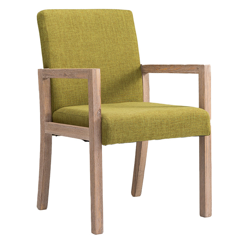 Fauteuil de style campagnard à dossier solide, fauteuil simple rembourré pour salle à manger
