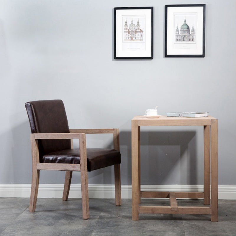 Sillón estilo campestre tapizado con respaldo sólido sillón individual de comedor