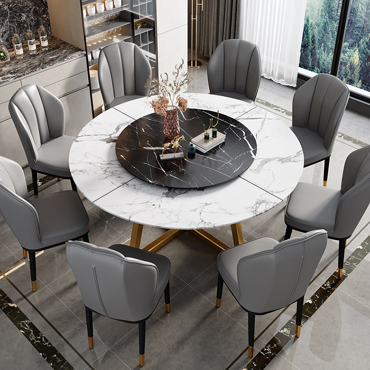 Silla lateral de metal contemporánea, silla sin brazos con respaldo de cojín para comedor