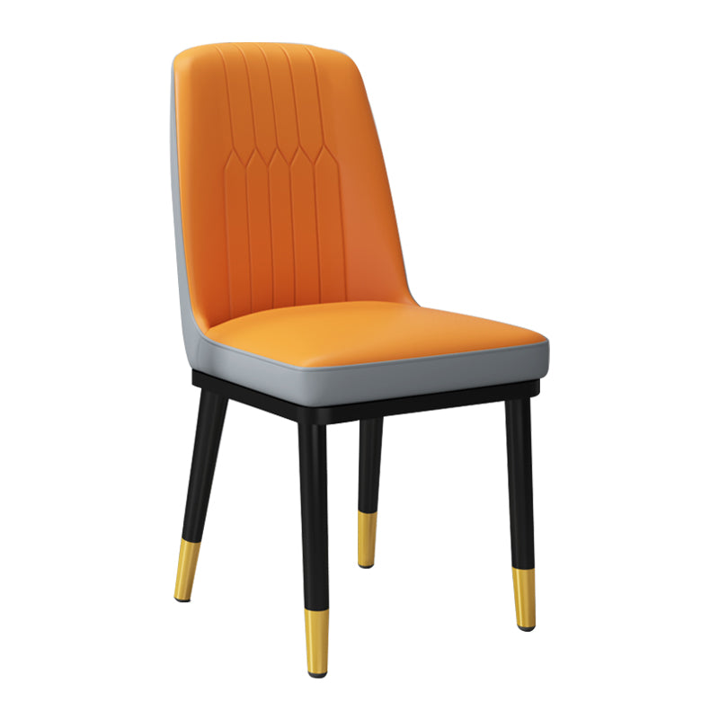 Chaise d'appoint contemporaine en métal, coussin sans accoudoirs pour salle à manger, chaise à oreilles