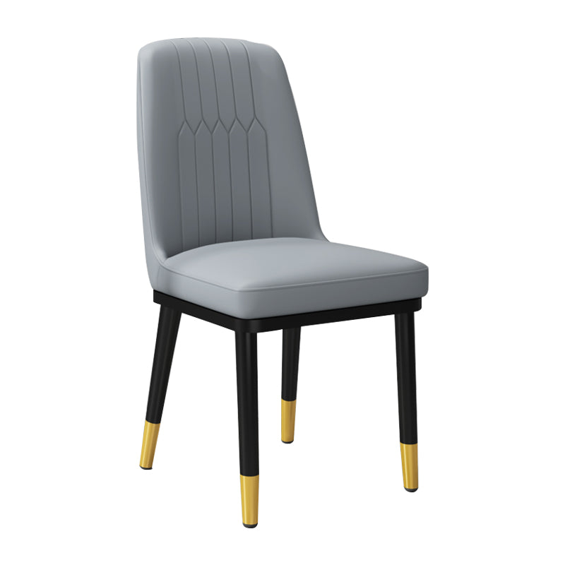 Chaise d'appoint contemporaine en métal, coussin sans accoudoirs pour salle à manger, chaise à oreilles