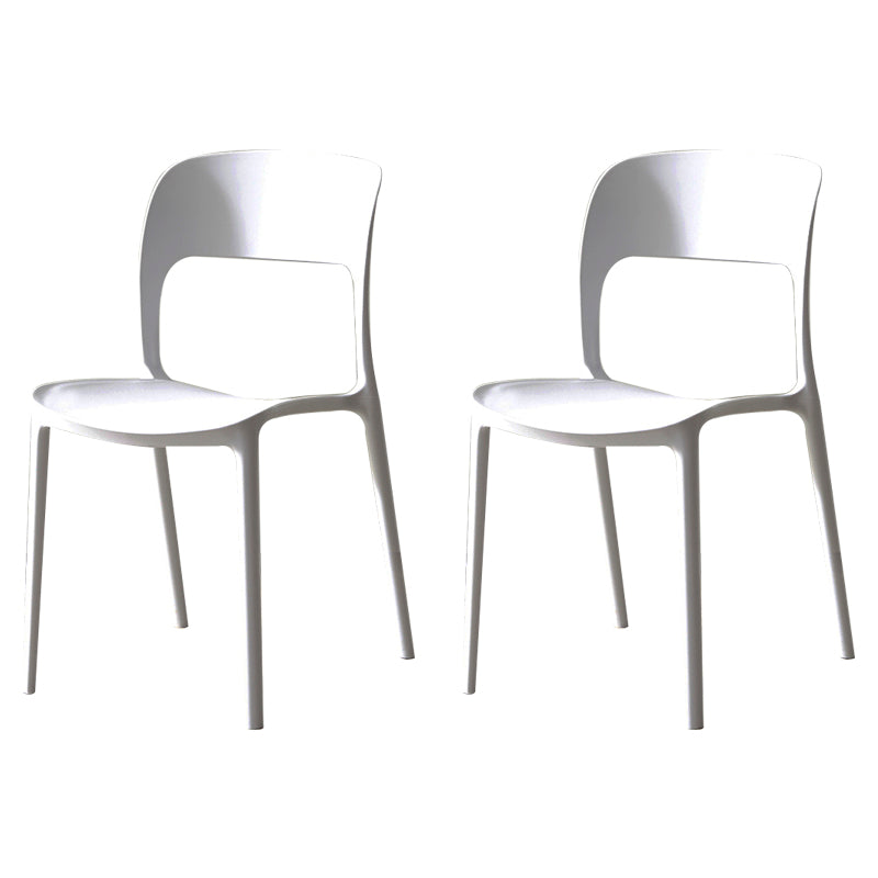 Chaises de salle à manger en plastique contemporaines, chaise latérale de salle à manger à dossier ouvert pour usage au restaurant