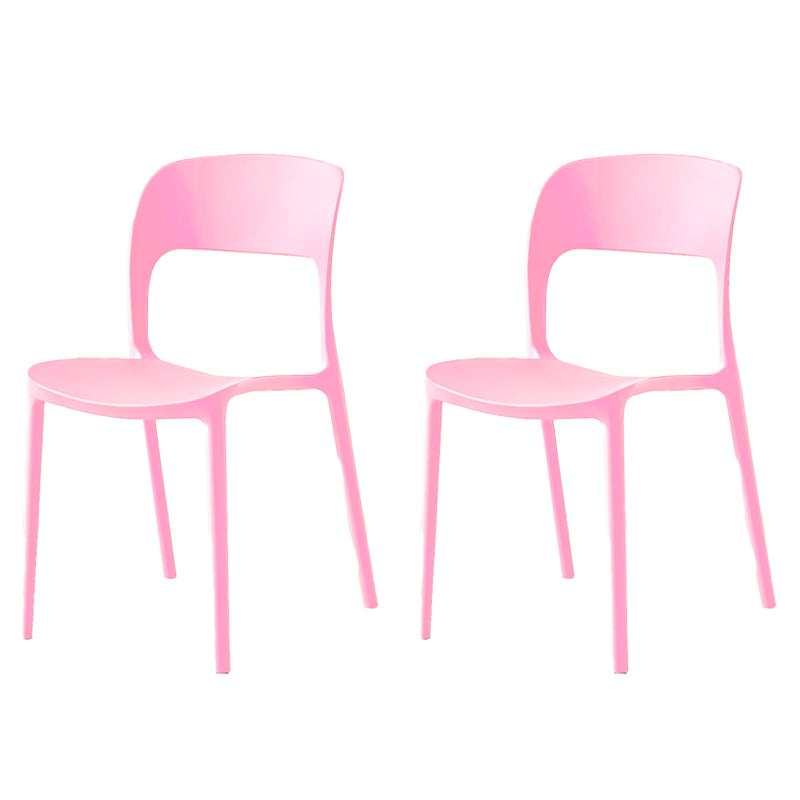Sillas de comedor de plástico contemporáneas con respaldo abierto, silla lateral para uso en restaurantes