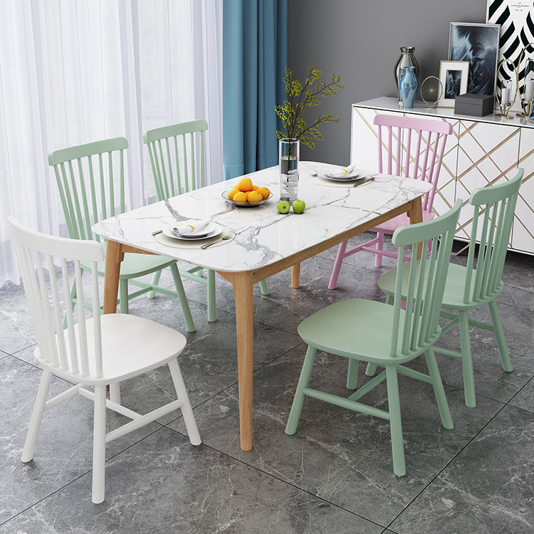 Silla de comedor de comedor de estilo de madera de estilo moderno para la cocina (juego de 2)
