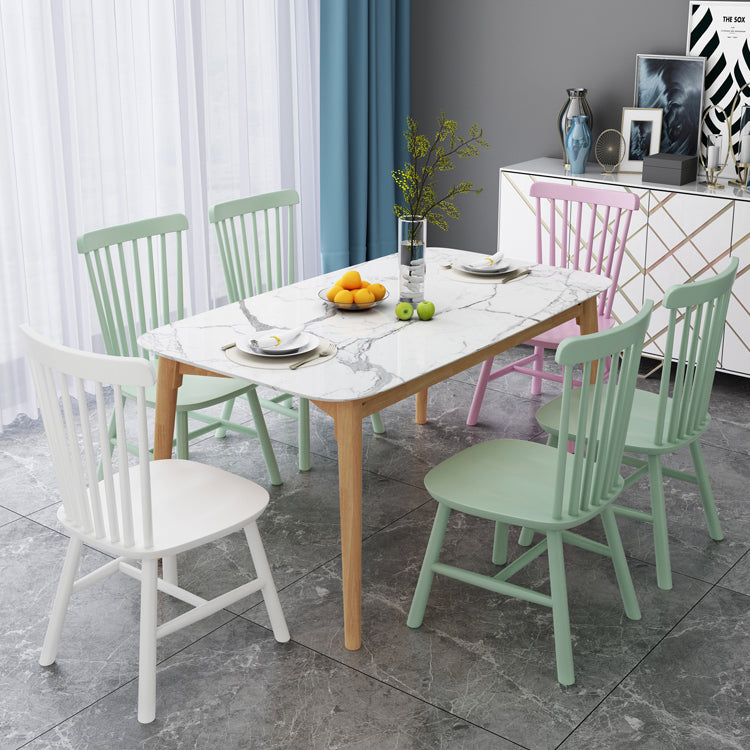 Silla de comedor de comedor de estilo de madera de estilo moderno para la cocina (juego de 2)