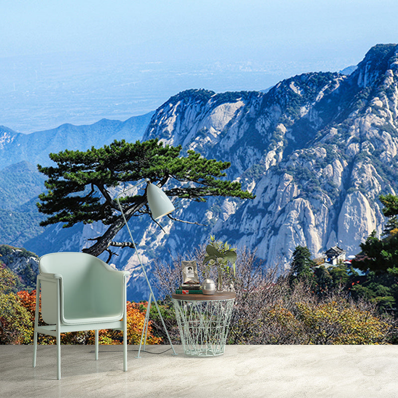 Huge Mountain Mural Wallpaper Mildew Resistant Sitting Room Decoration
