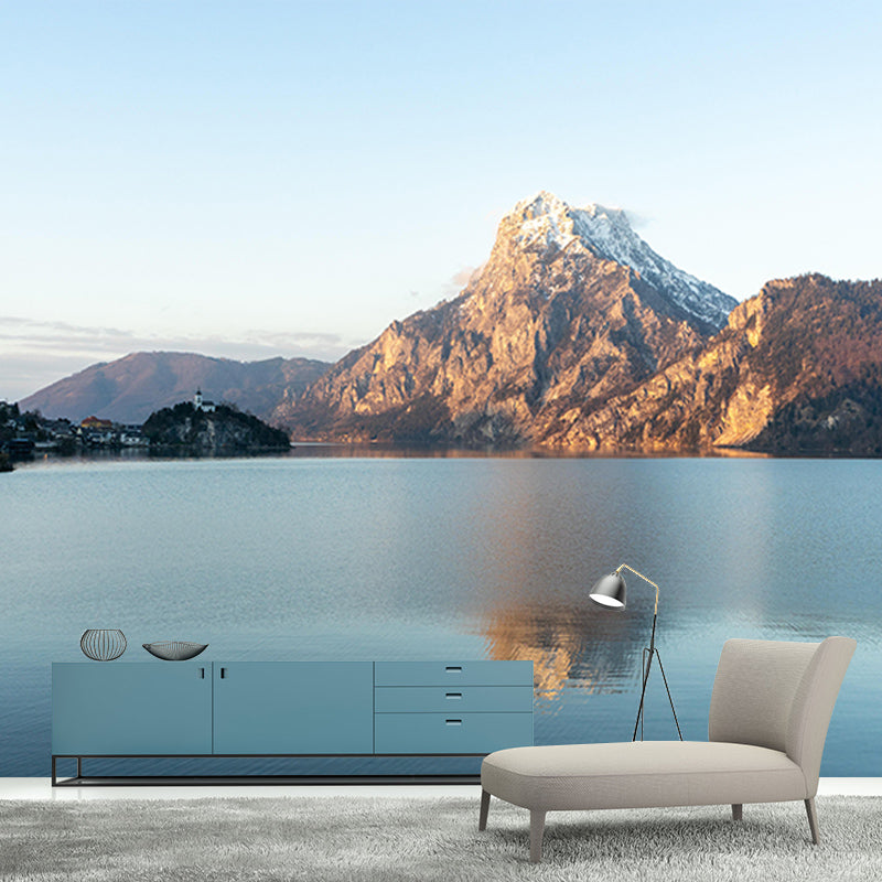 Mountain Landscapes Mural Wallpaper Mildew Resistant Living Room Decoration