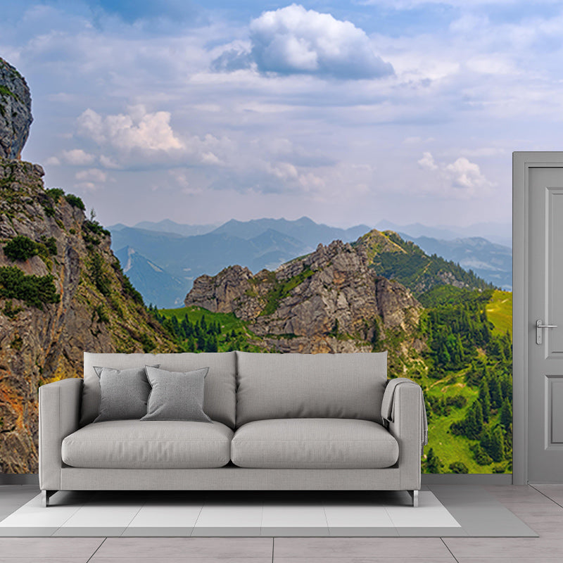 Mountain Landscapes Mural Wallpaper Mildew Resistant Modern Room Decoration