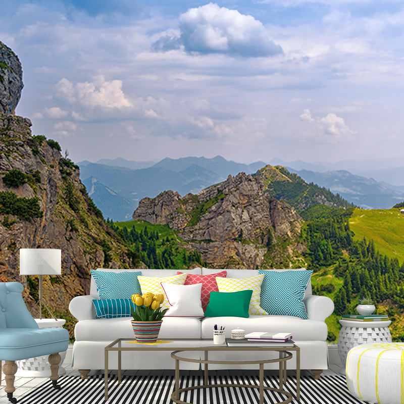 Mountain Landscapes Mural Wallpaper Mildew Resistant Modern Room Decoration