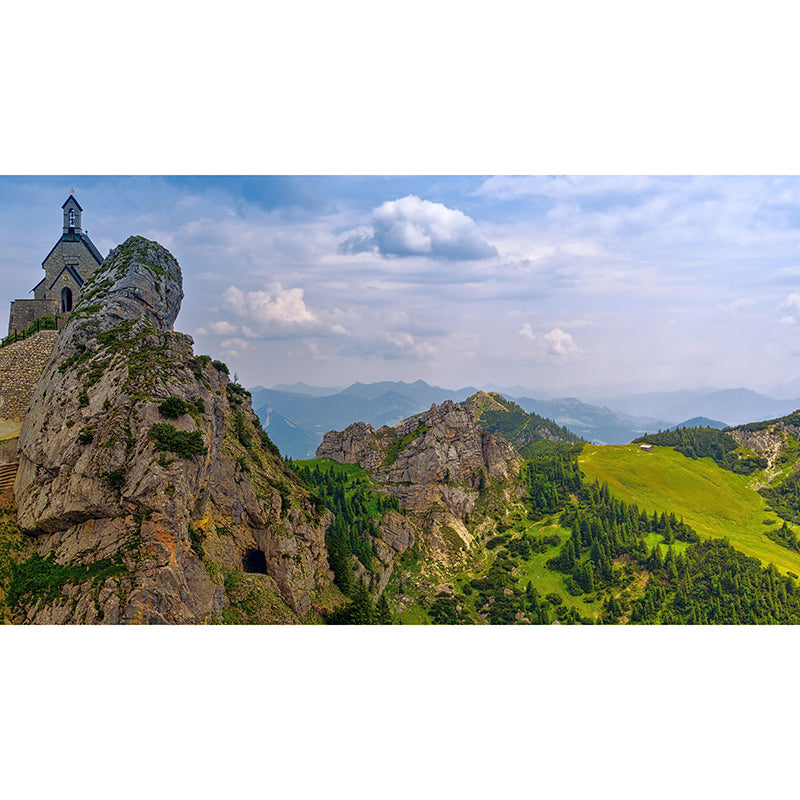 Mountain Landscapes Mural Wallpaper Mildew Resistant Modern Room Decoration