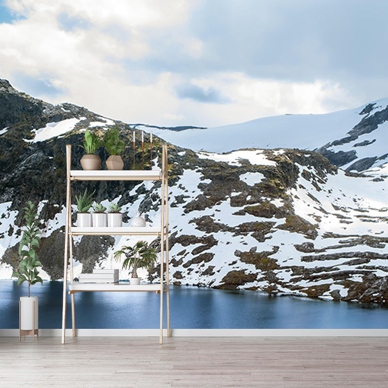 Mountain Landscapes Mural Wallpaper Mildew Resistant Modern Living Room Decoration