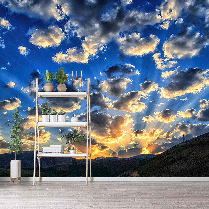 Customized Sky Landscapes Mural Photography Style Wall Covering for Home