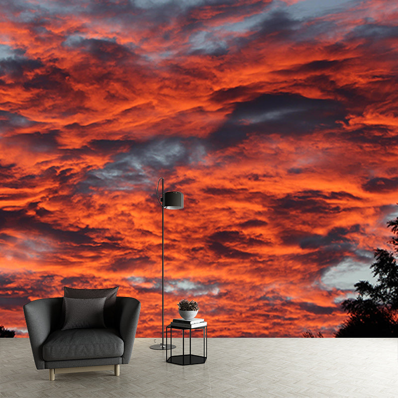 Customized Sky Landscapes Mural Photography Style Wall Covering for Home