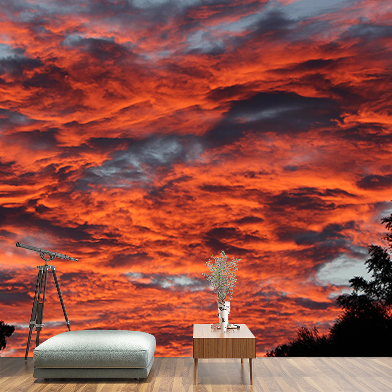 Customized Sky Landscapes Mural Photography Style Wall Covering for Home