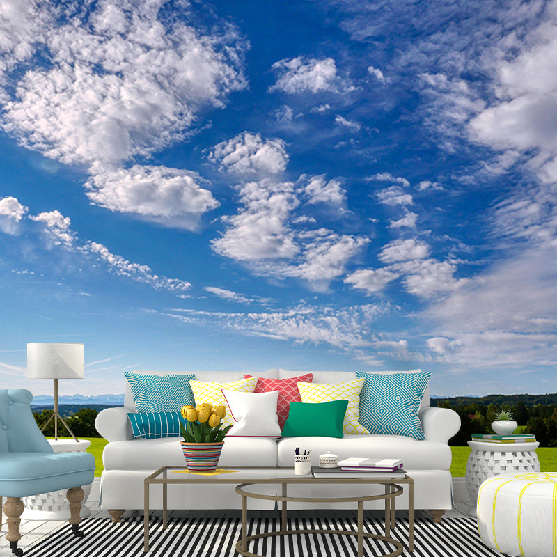 Cloud Landscape Mural Wallpaper Mildew Resistant Modern Living Room Decoration