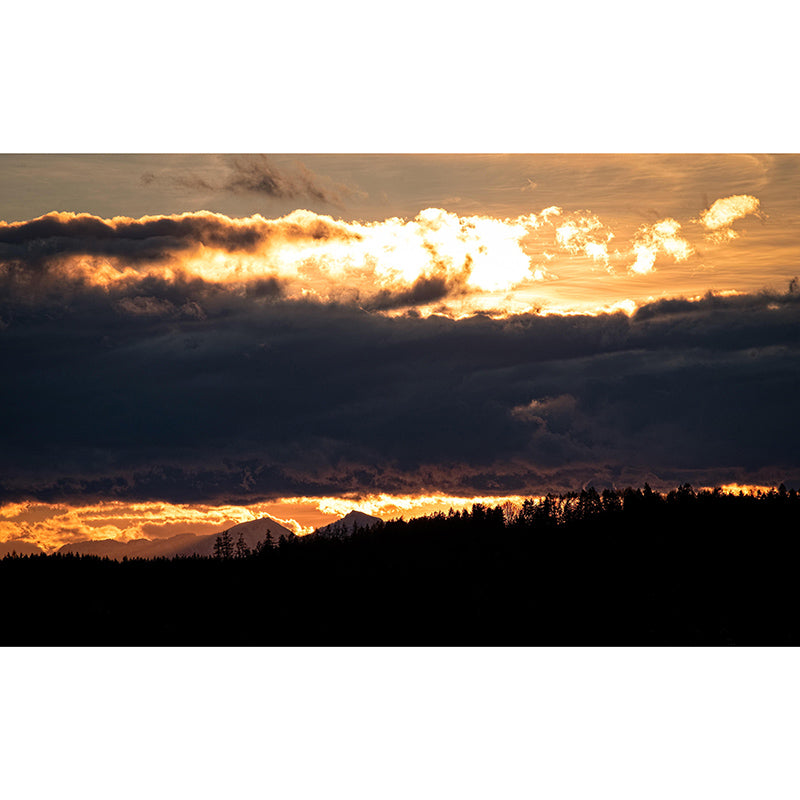 Sky Landscapes Mural Wallpaper Mildew Resistant for Living Room Decoration