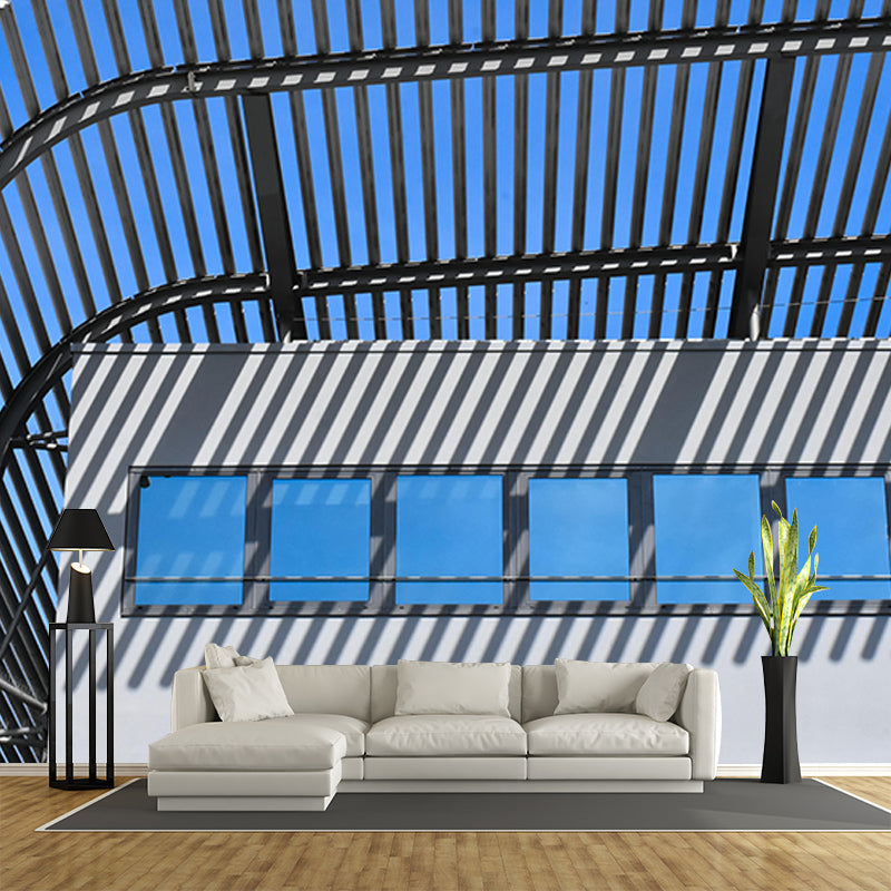 Customized City Construction Mural Modernization Wall Covering for Bedroom