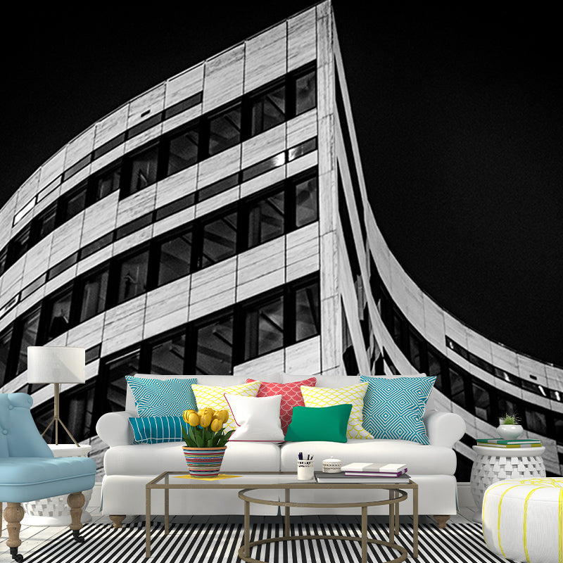 Customized City Construction Mural Modernization Wall Covering for Bedroom