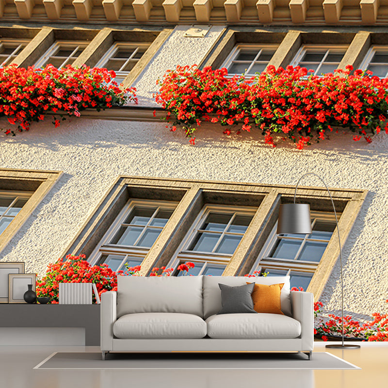 Construction Mural Wallpaper Mildew Resistant Living Room Decoration