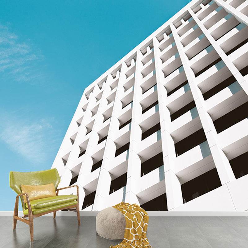 City Construction Mural Wallpaper Mildew Resistant Modern Room Decoration