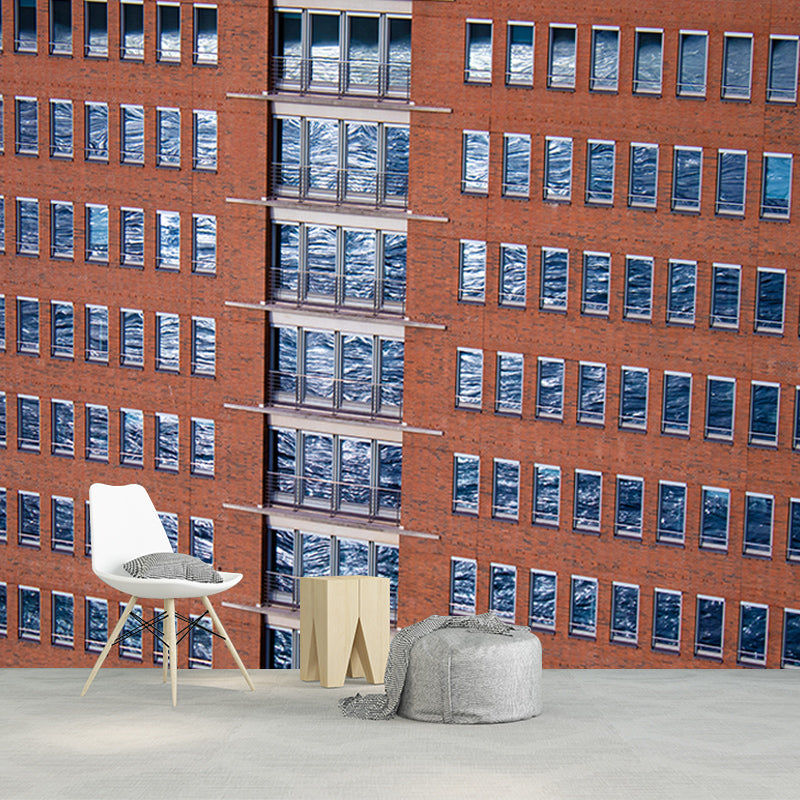 City Construction Mural Wallpaper Mildew Resistant Modern Living Room Decoration